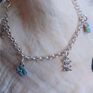 Vintage Sterling Silver bracelet charm bracelet